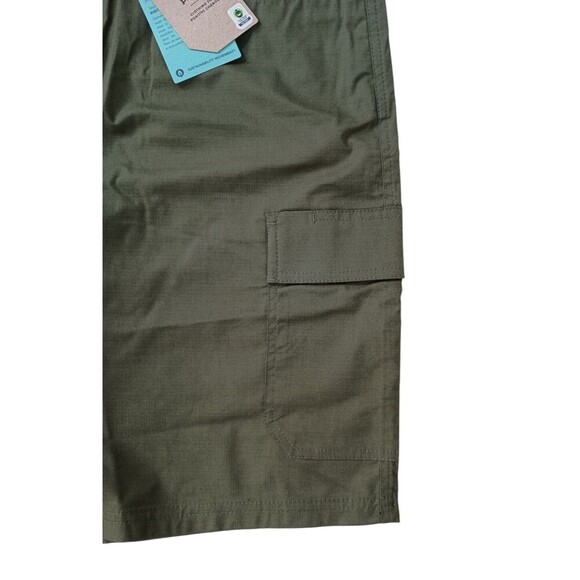Prana Shorts Mens Waist 36 Waist 10 Inseam Double Peak Cargo Green Zipper Pocket - Picture 3 of 10